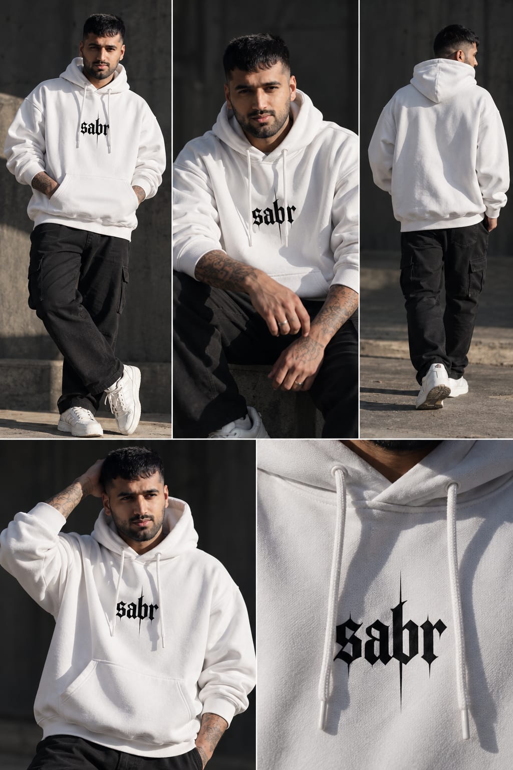 SABR Oversized Hoodie – White | WEAR BY YOUU