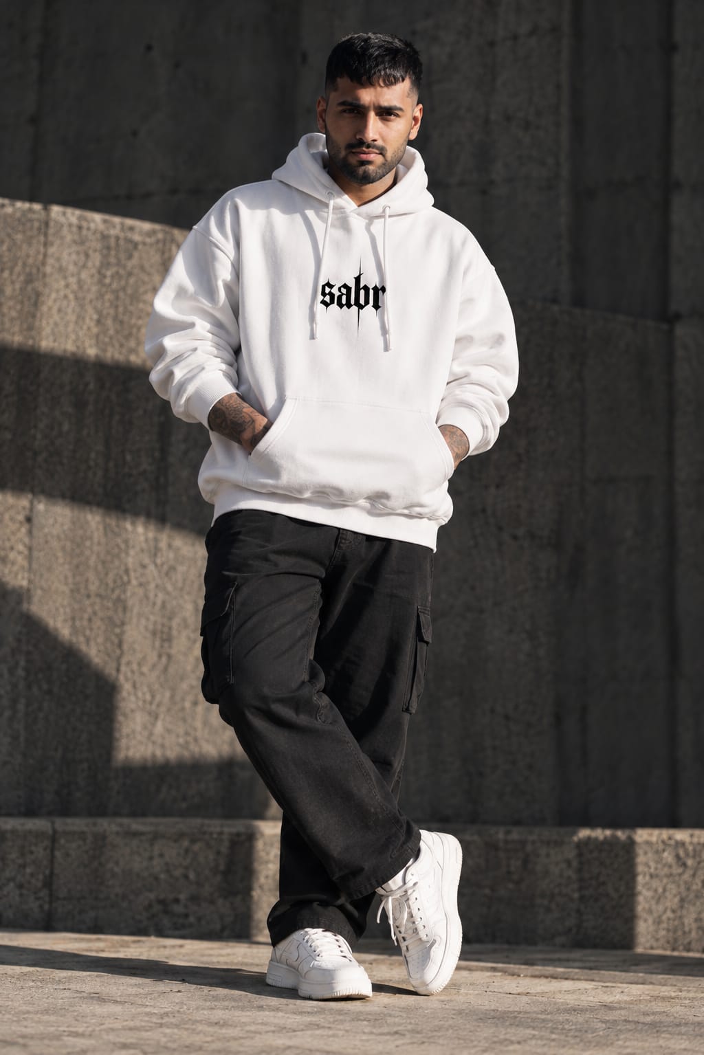 SABR Oversized Hoodie – White | WEAR BY YOUU
